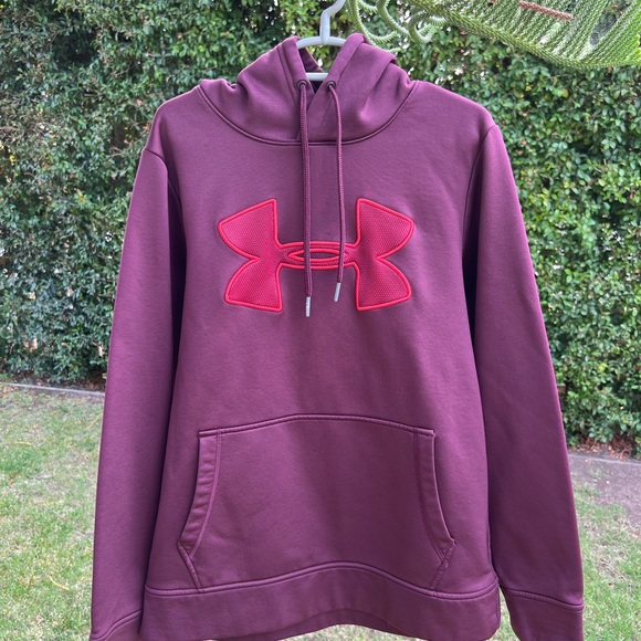 Under Armour Purple and Red Giant Logo Active Hoodie - Picture 2 of 5